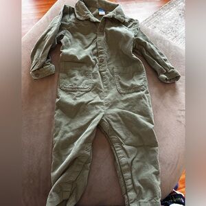 Kids Olive Green Jumpsuit